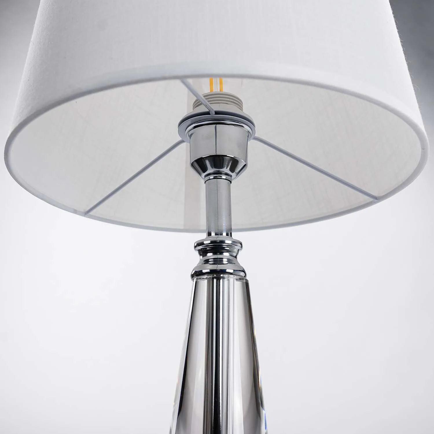 Bordslampa Glas/Krom H50cm - Pisa