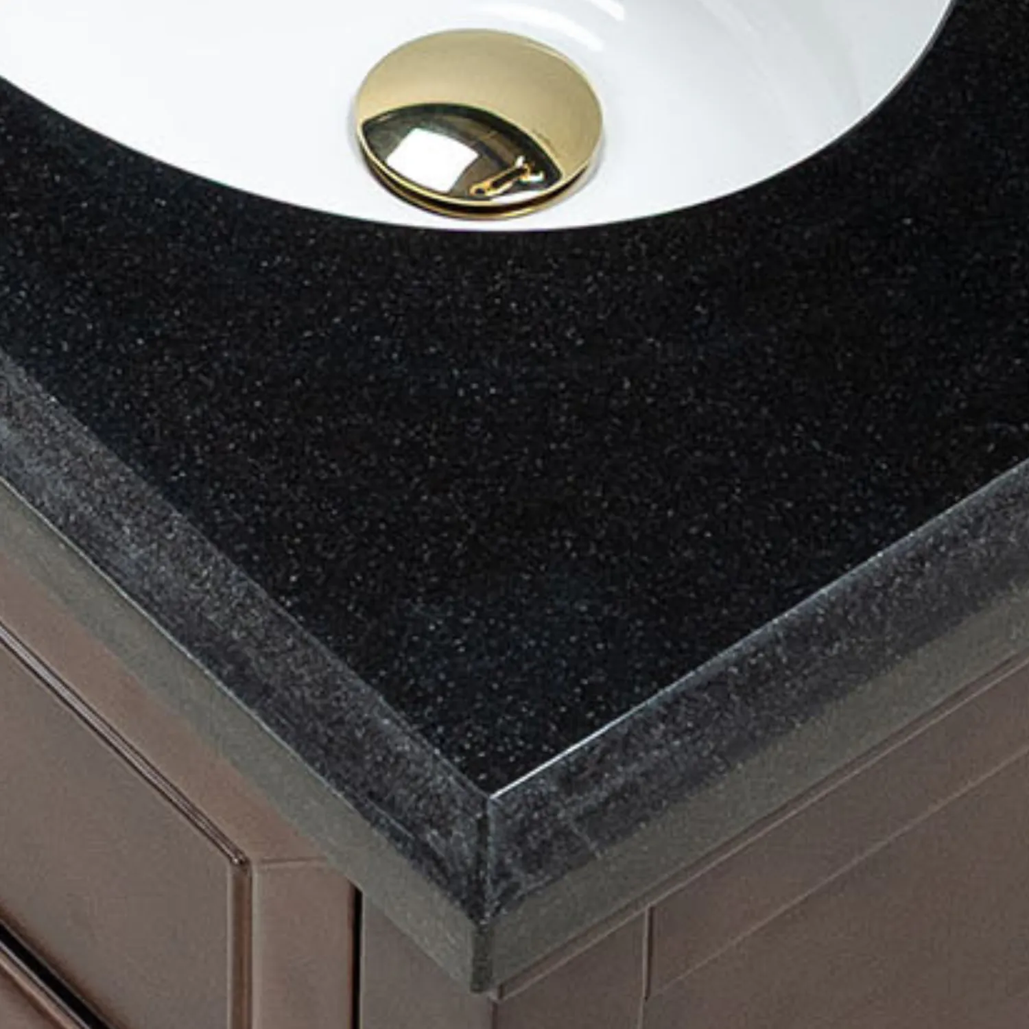Kommod Badrum 60cm Brun Utah - Svart Granit