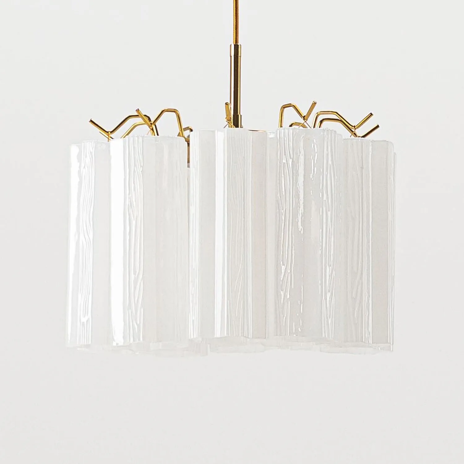 Taklampa Pendel Ø33cm Opal/Mässing - Cagliari