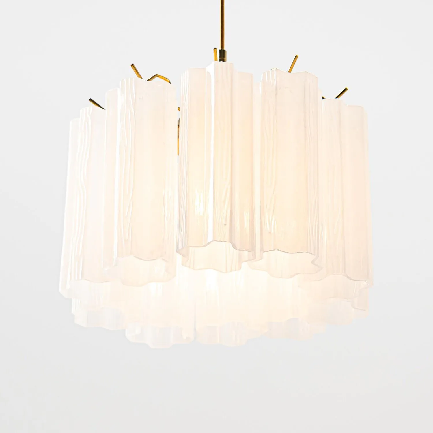 Taklampa Pendel Ø33cm Opal/Mässing - Cagliari