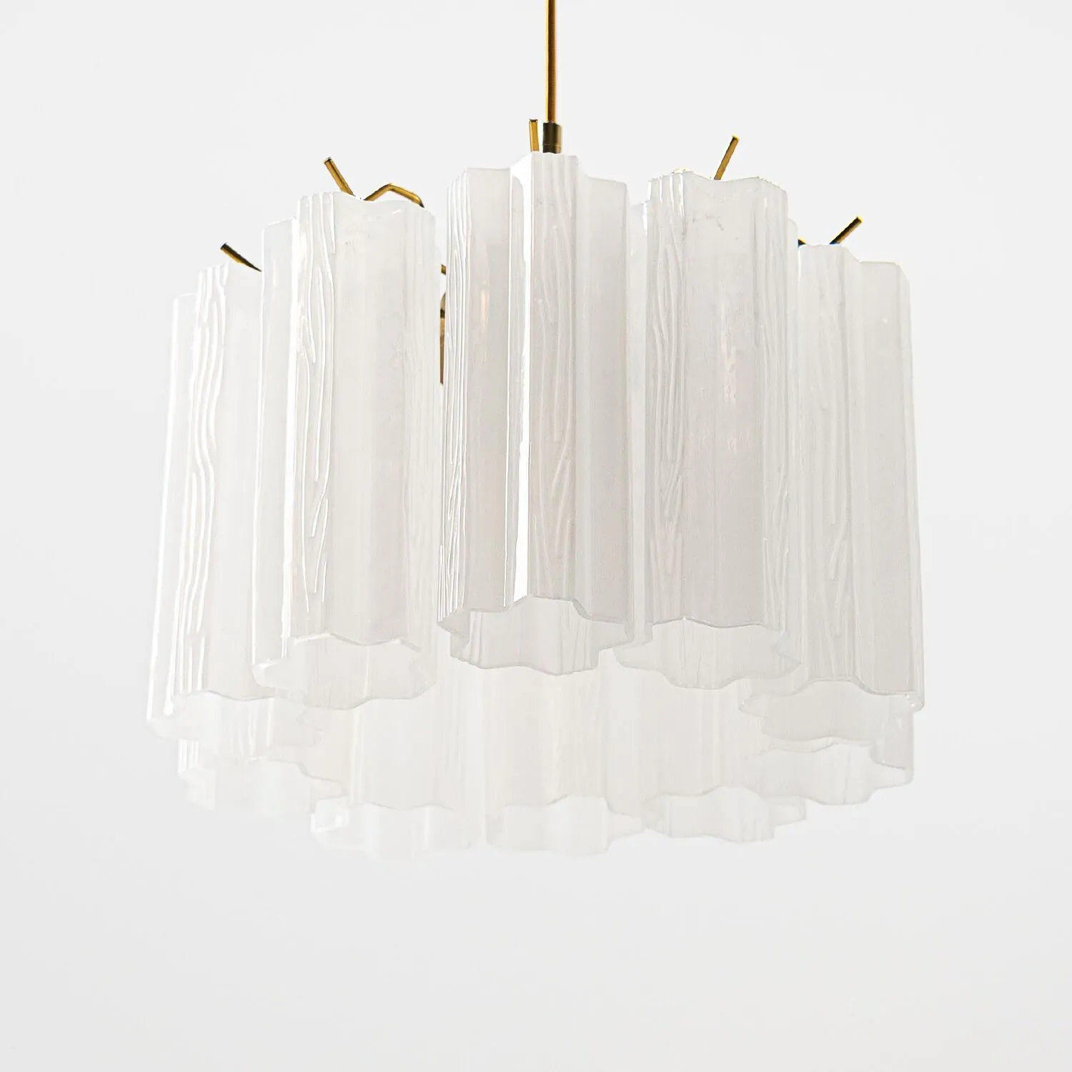 Taklampa Pendel Ø33cm Opal/Mässing - Cagliari