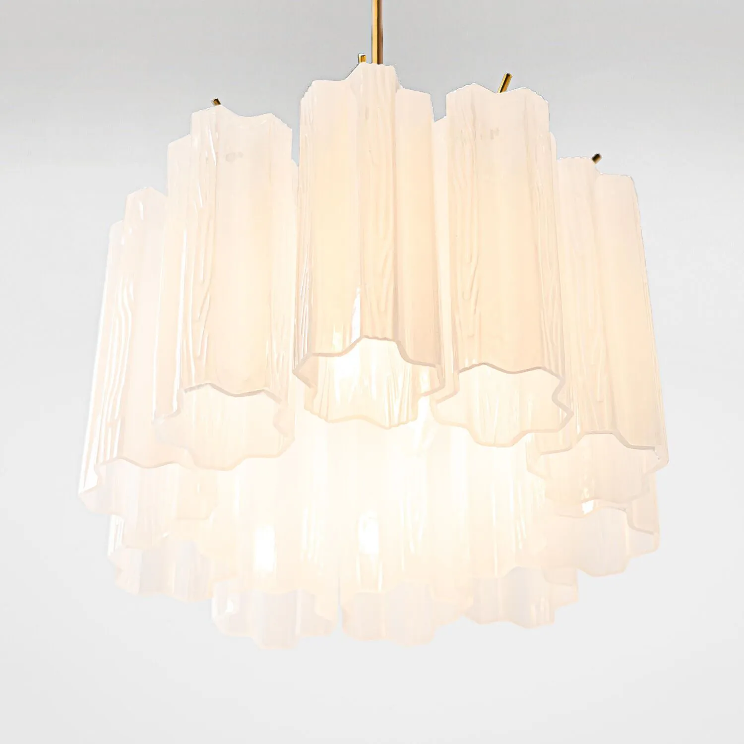 Taklampa Pendel Ø33cm Opal/Mässing - Cagliari