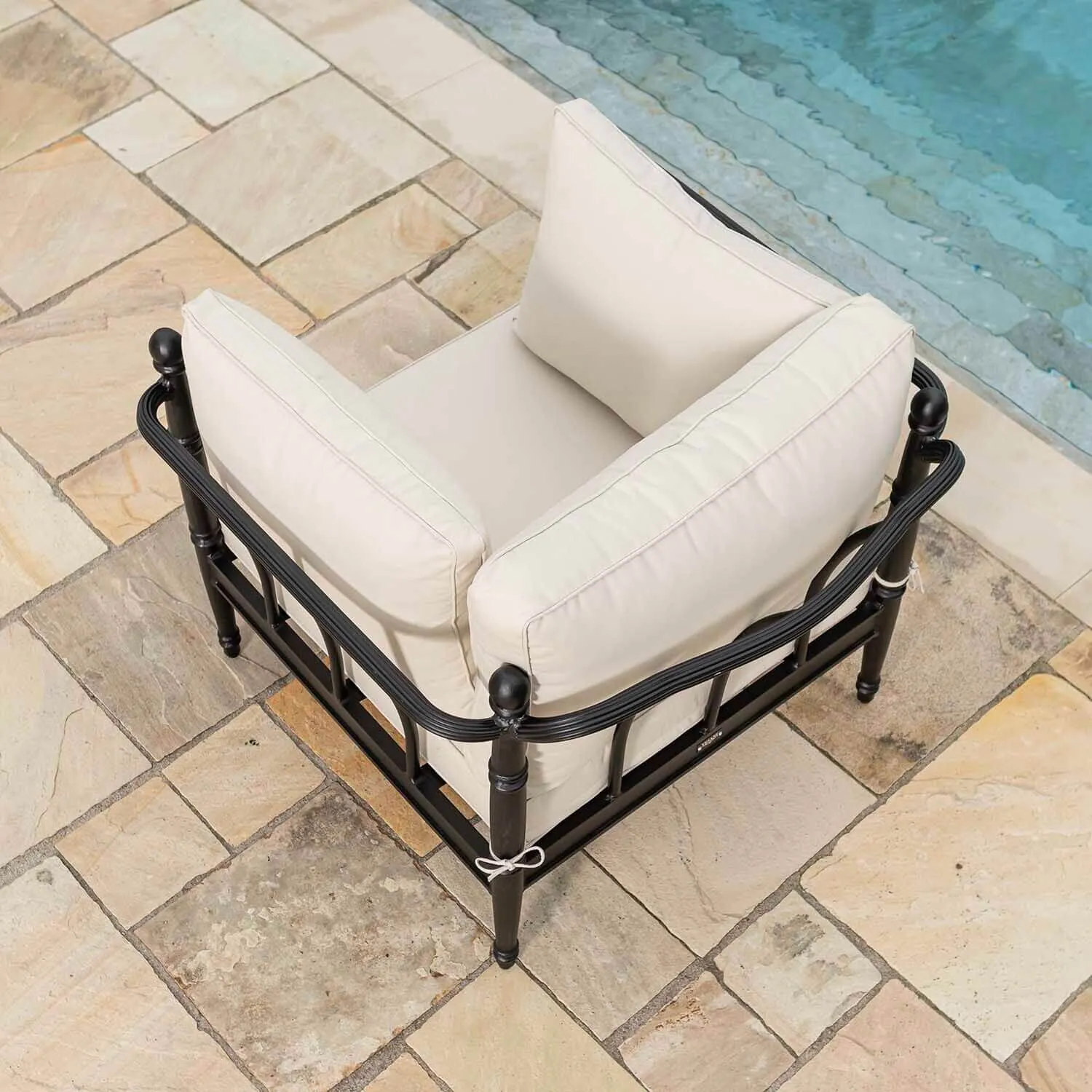 Loungeset Svart Aluminium 2-pers - Capri