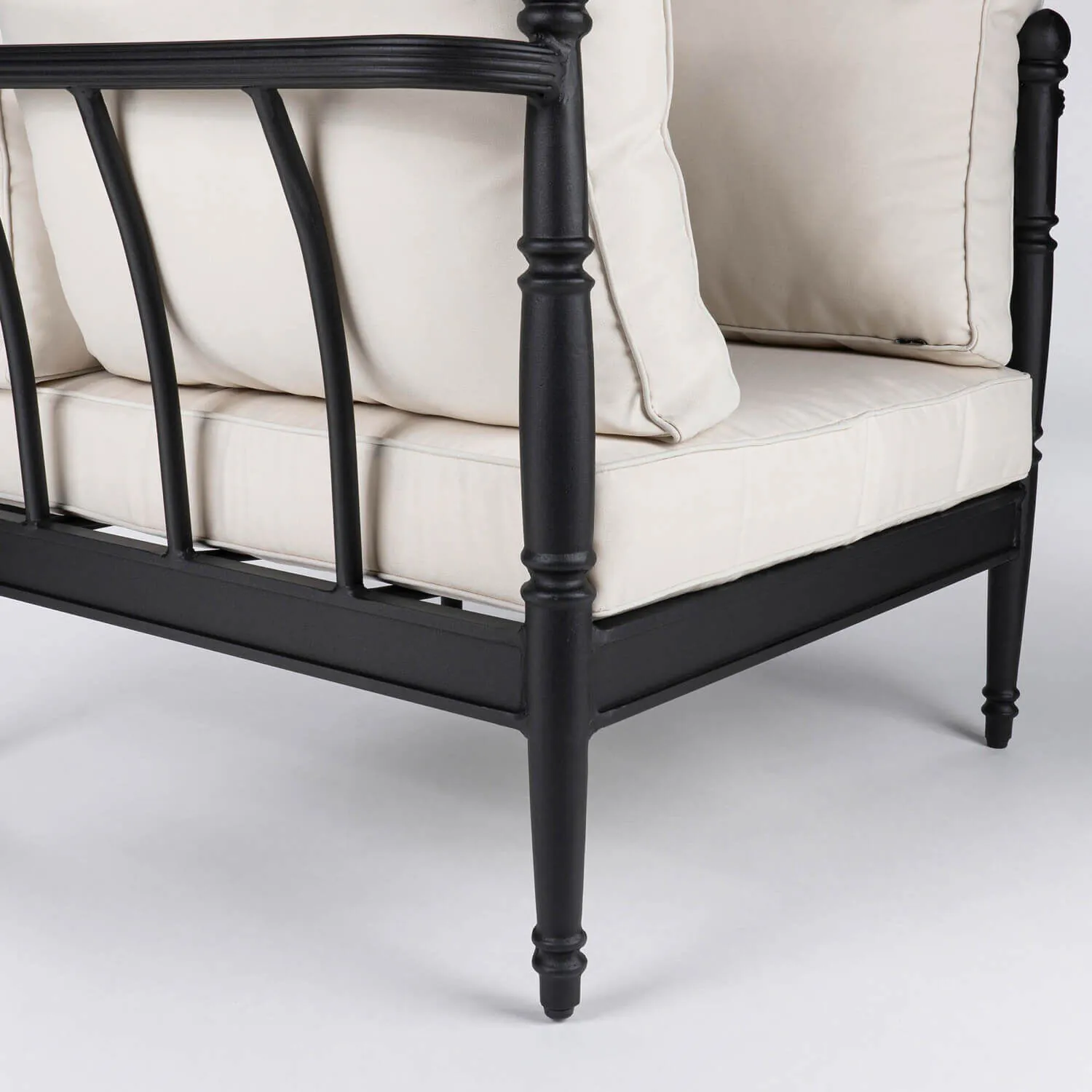 Soffgrupp Utomhus Svart Aluminium 5-pers - Capri
