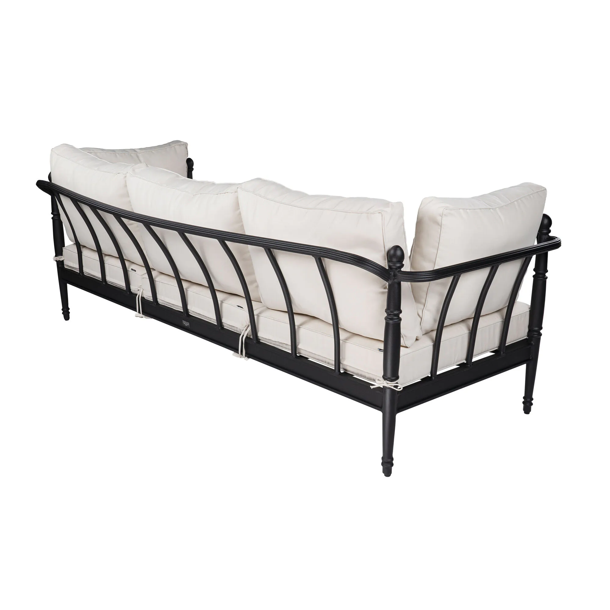 Loungesoffa Svart Aluminium Capri 3-sits