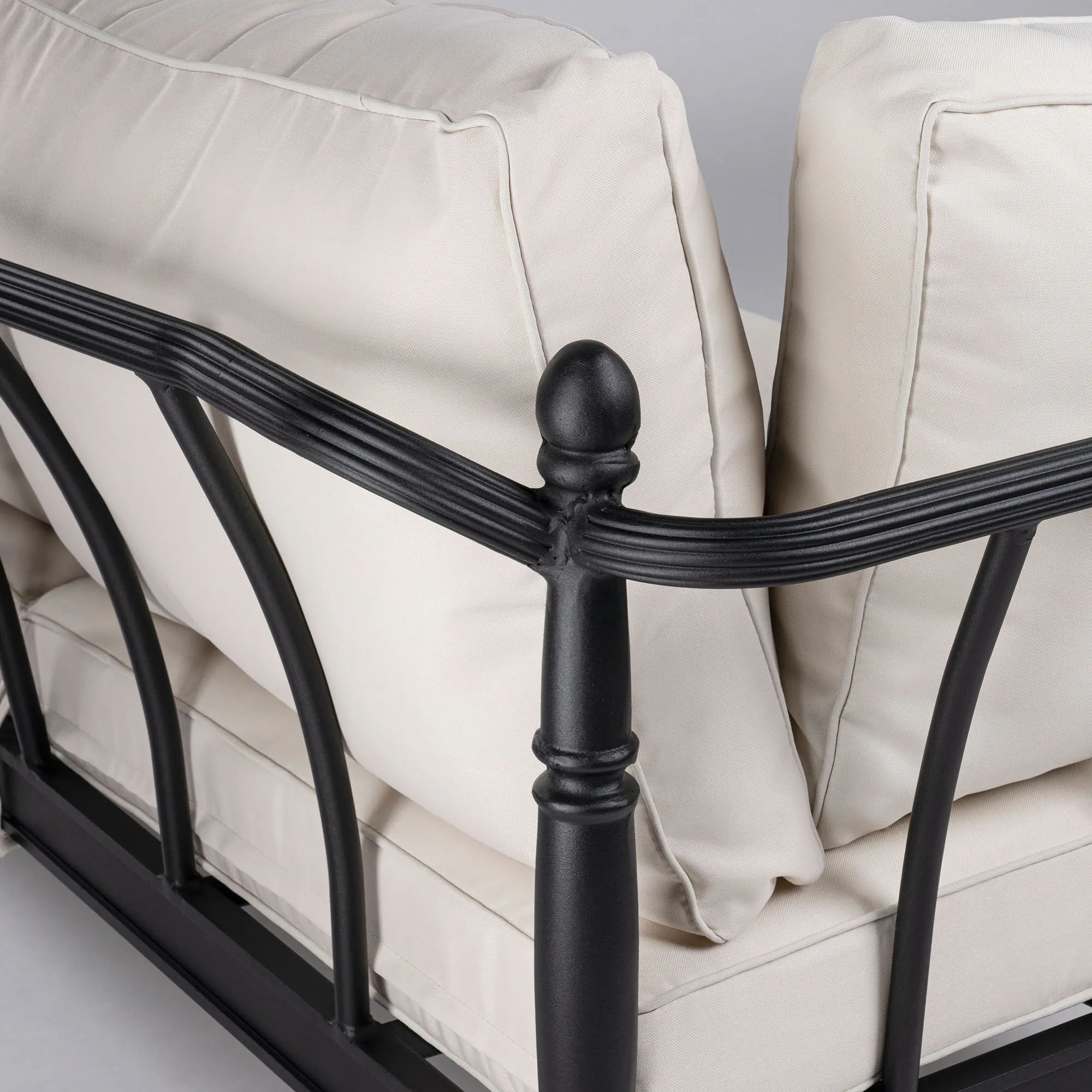Soffgrupp Utomhus Svart Aluminium 5-pers - Capri