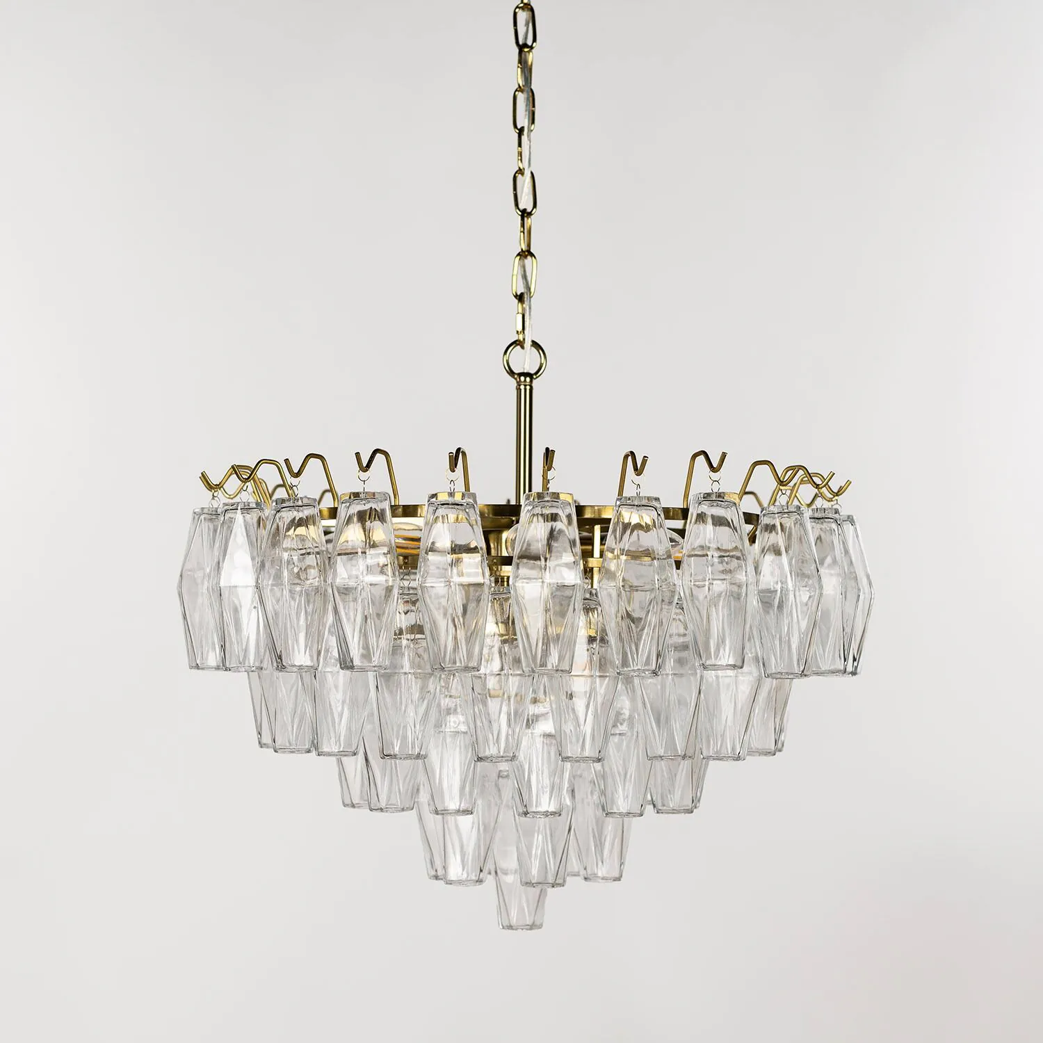 Kristallkrona Ø63xH46cm Mässing/Klar - Catania
