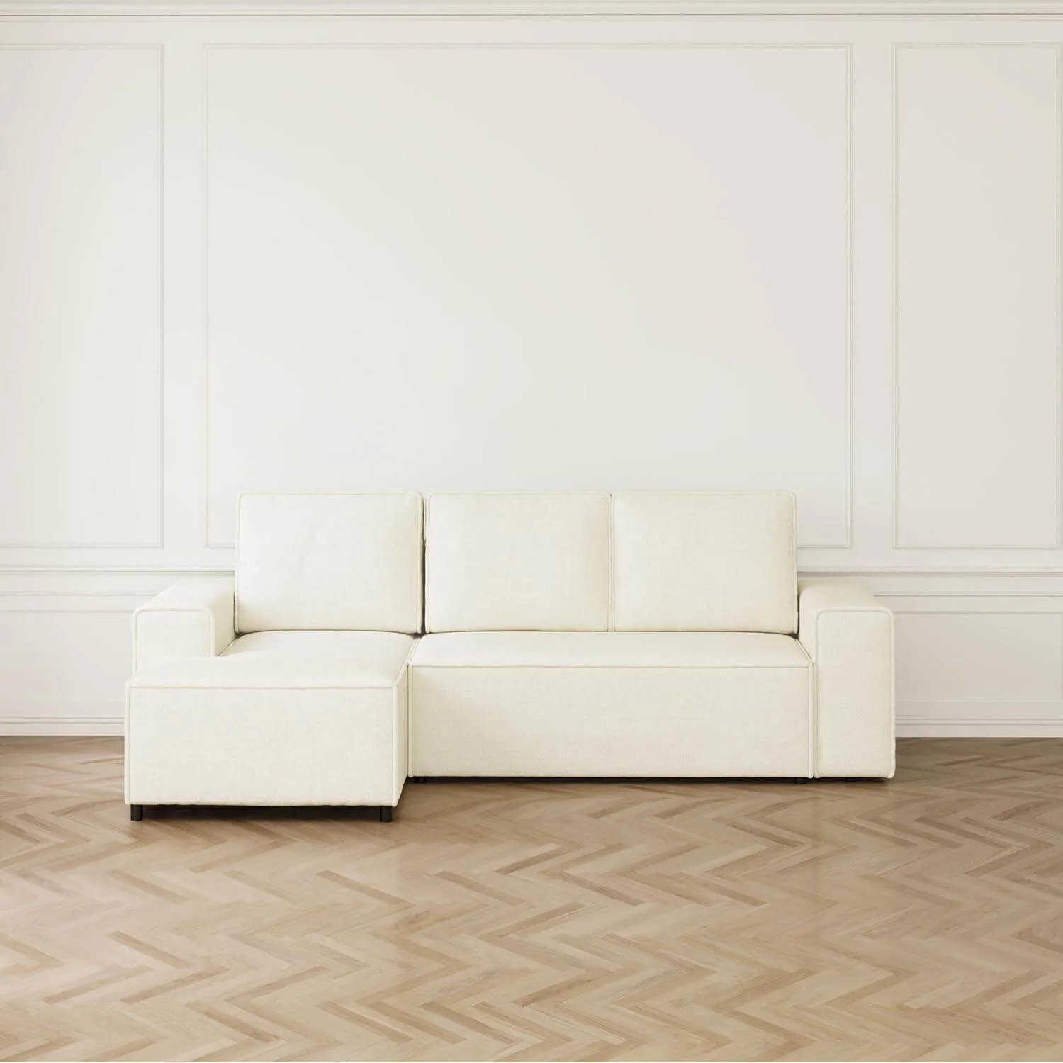 Bäddsoffa Divan Vänster 255cm Beige - Sydney