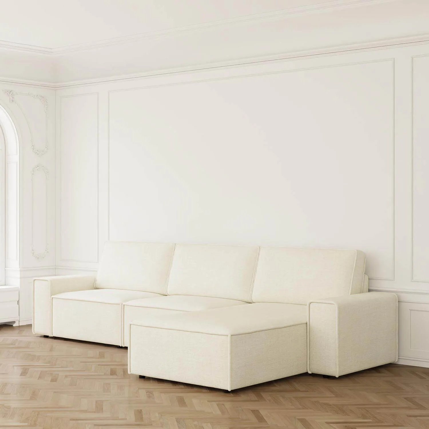Divansoffa 353cm Beige Höger - Sydney