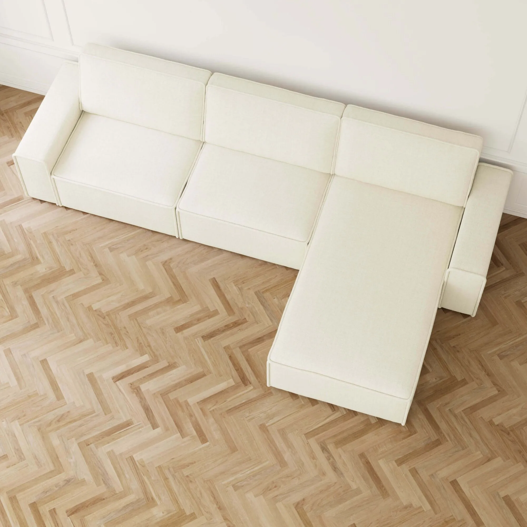 Divansoffa 353cm Beige Höger - Sydney