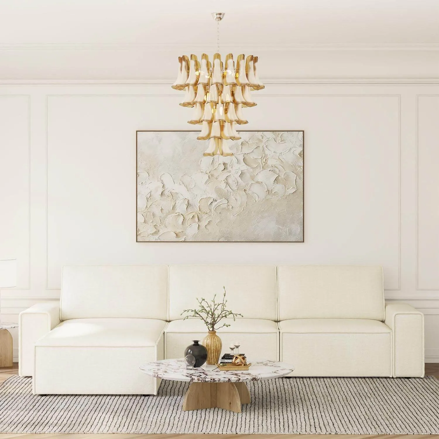 Divansoffa 353cm Beige Vänster - Sydney