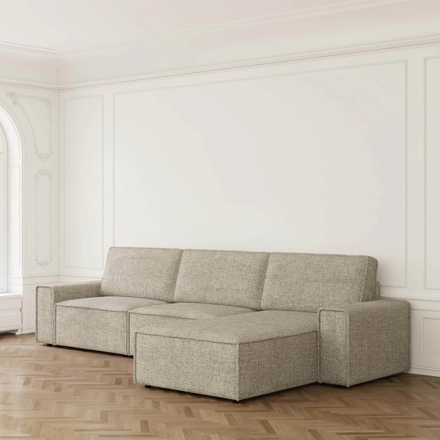 Divansoffa 353cm Grå Höger - Sydney