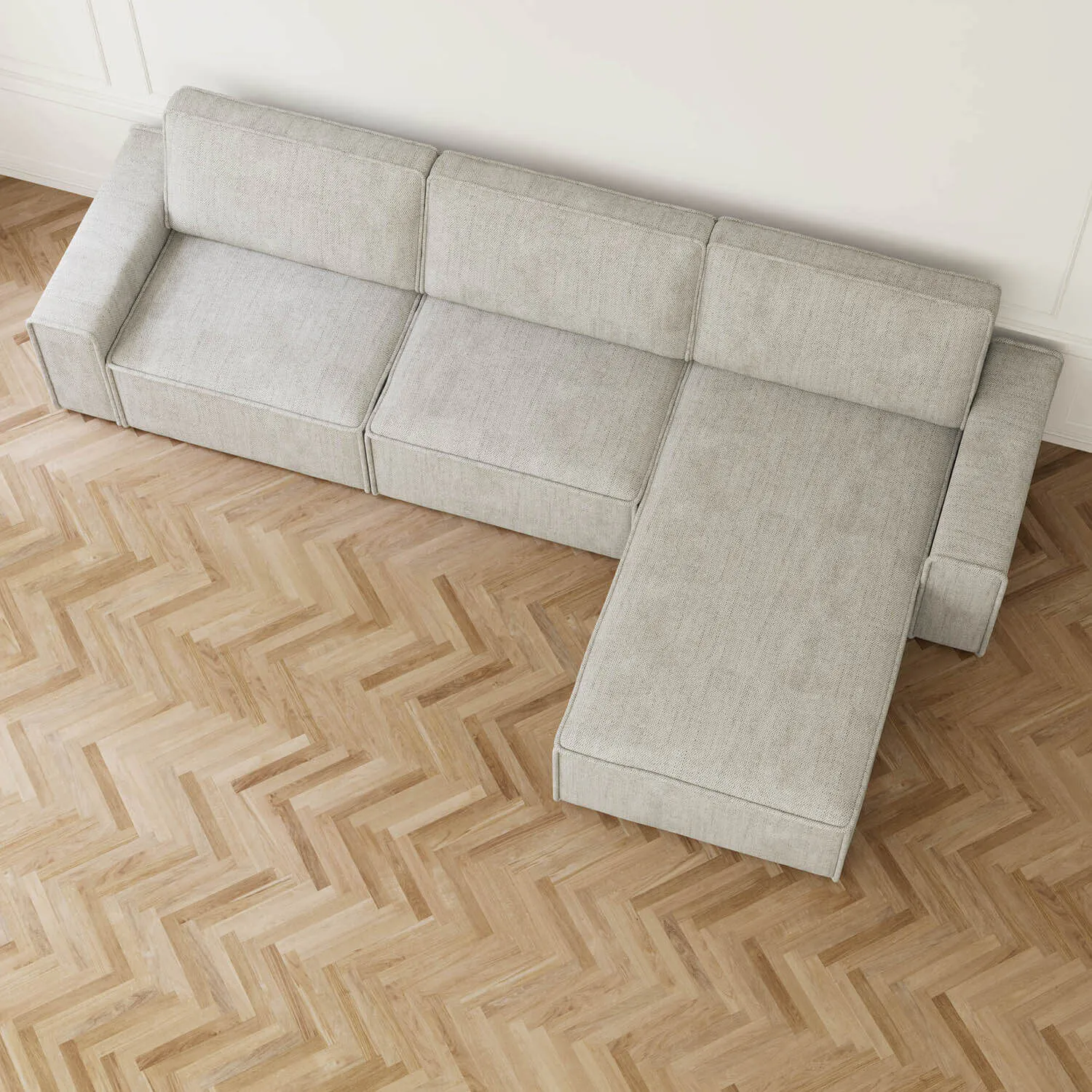 Divansoffa 353cm Greige Höger - Sydney