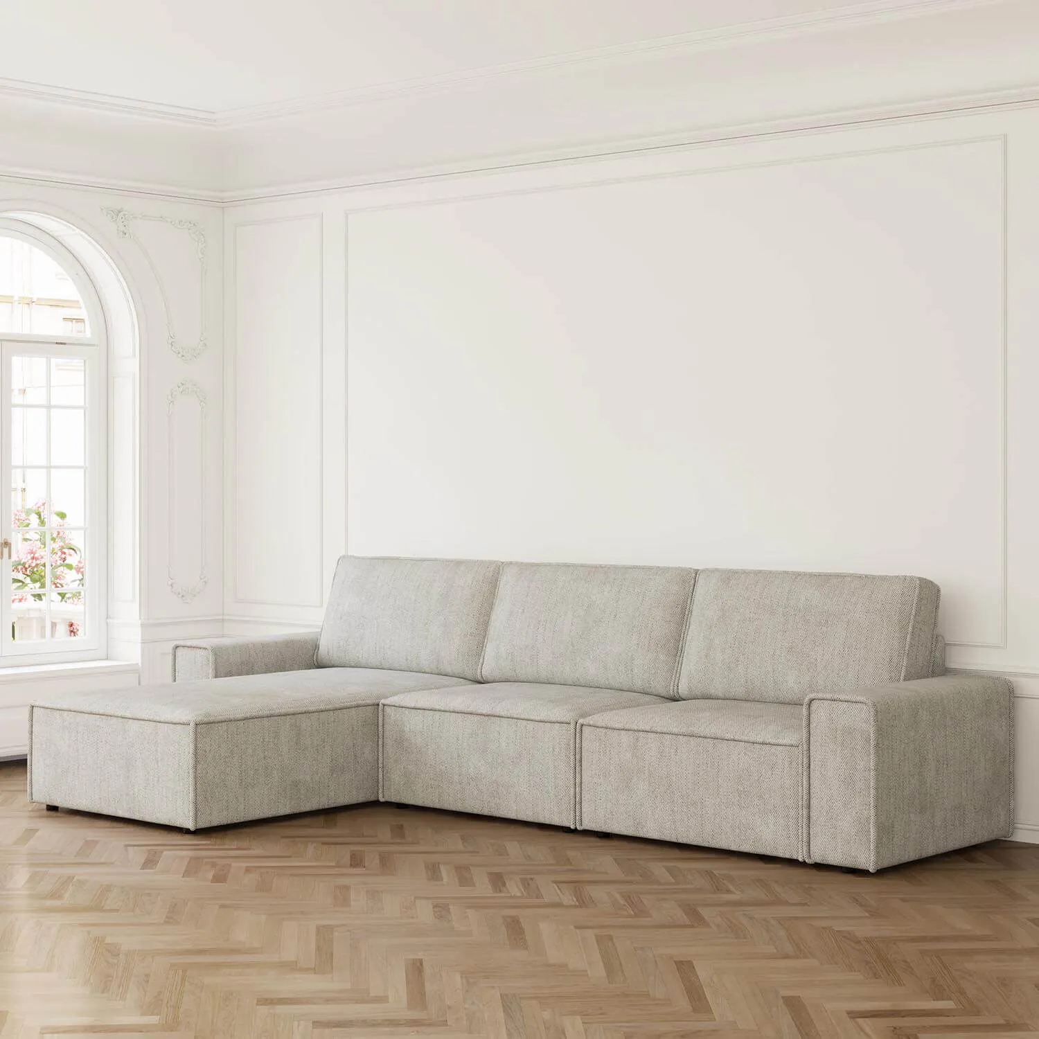 Divansoffa 353cm Greige Vänster - Sydney