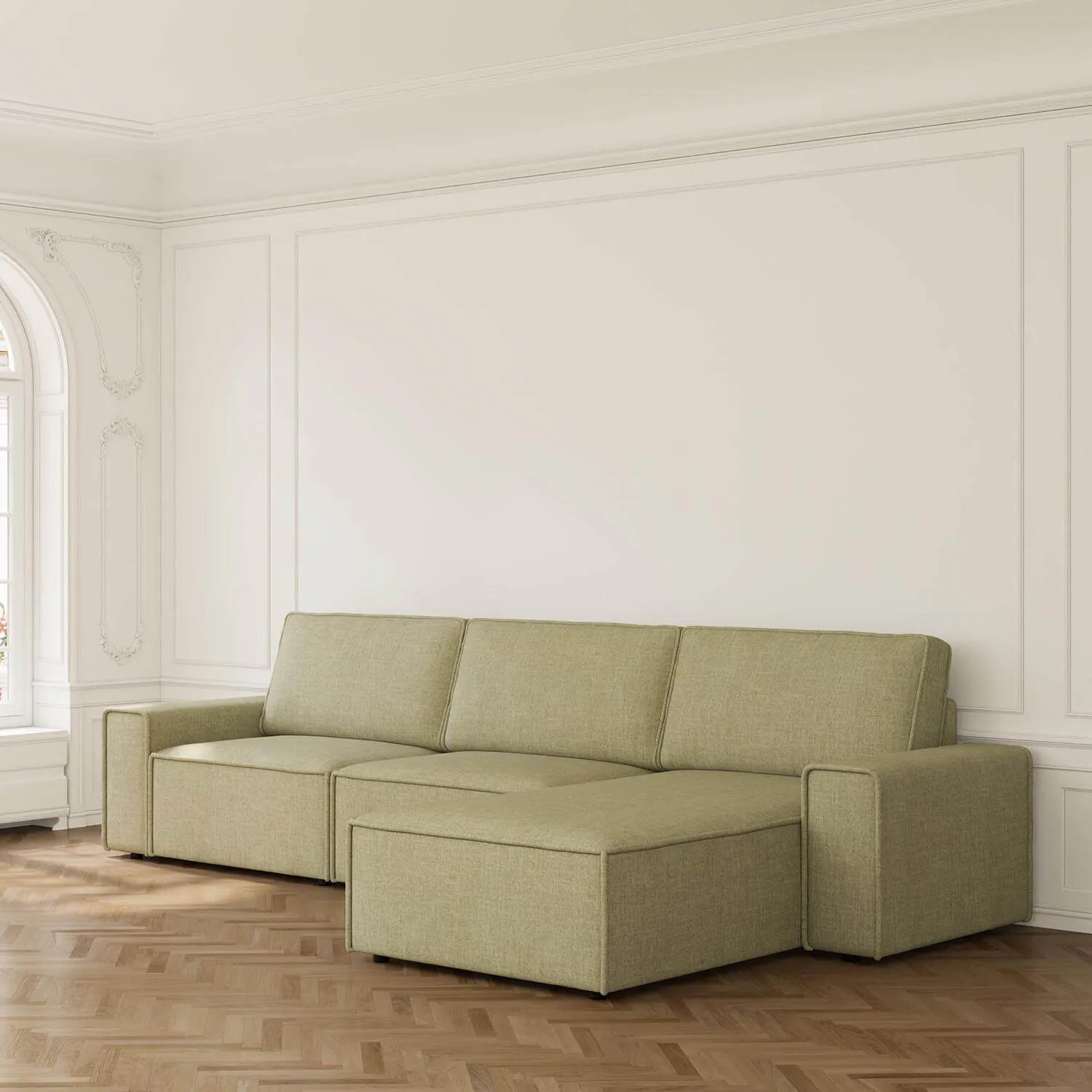 Divansoffa 353cm Grön Höger - Sydney