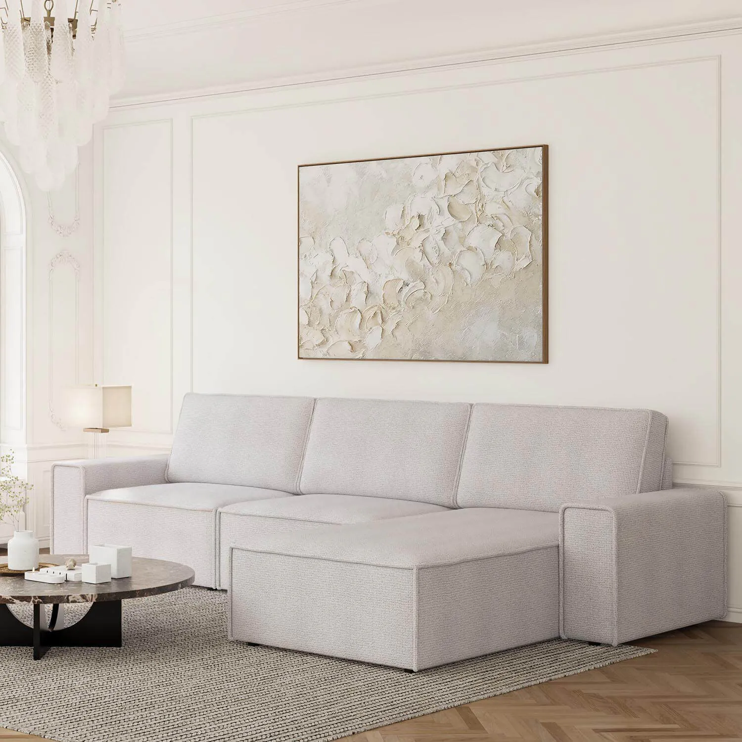 Divansoffa 353cm Ivory Höger - Sydney