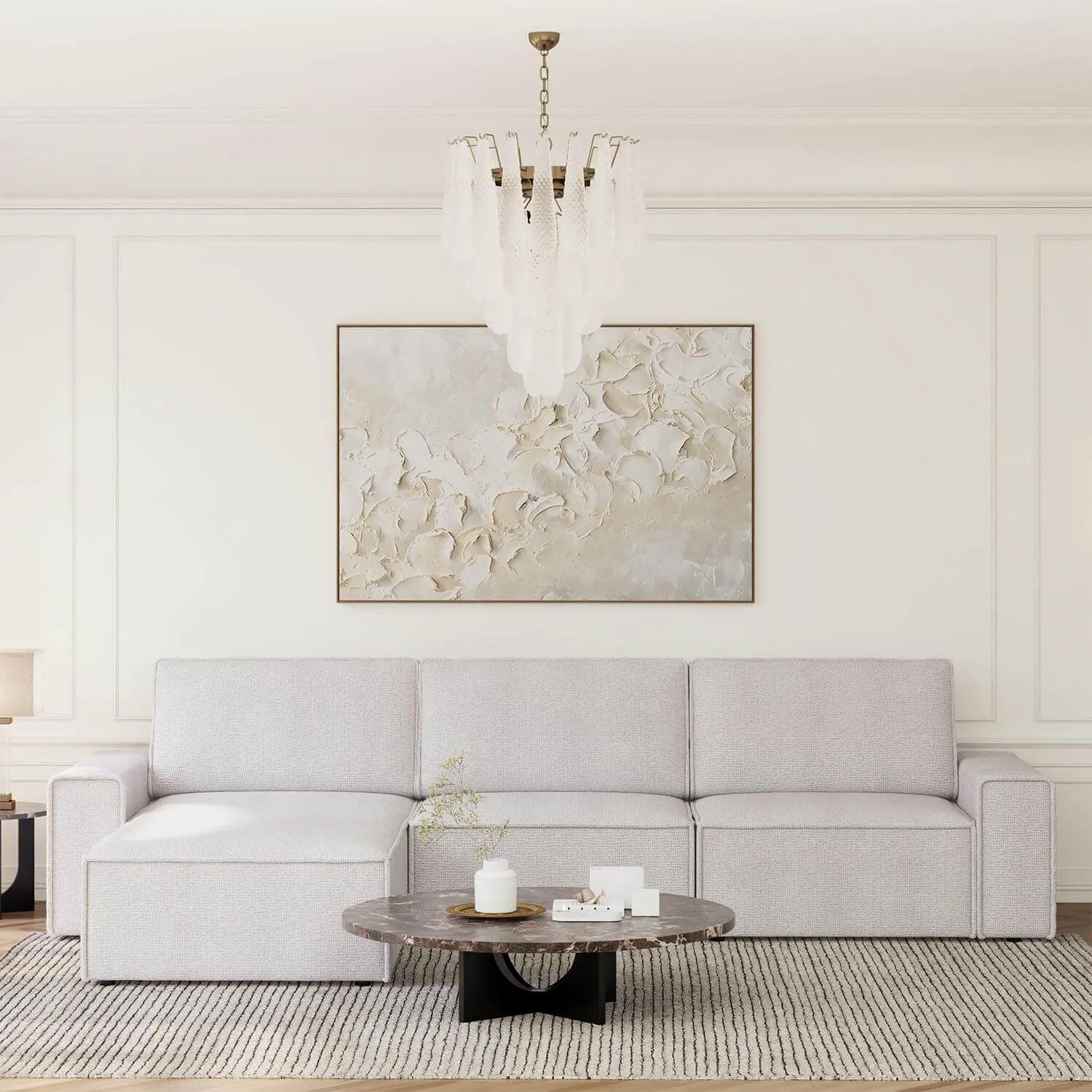 Divansoffa 353cm Ivory Vänster - Sydney