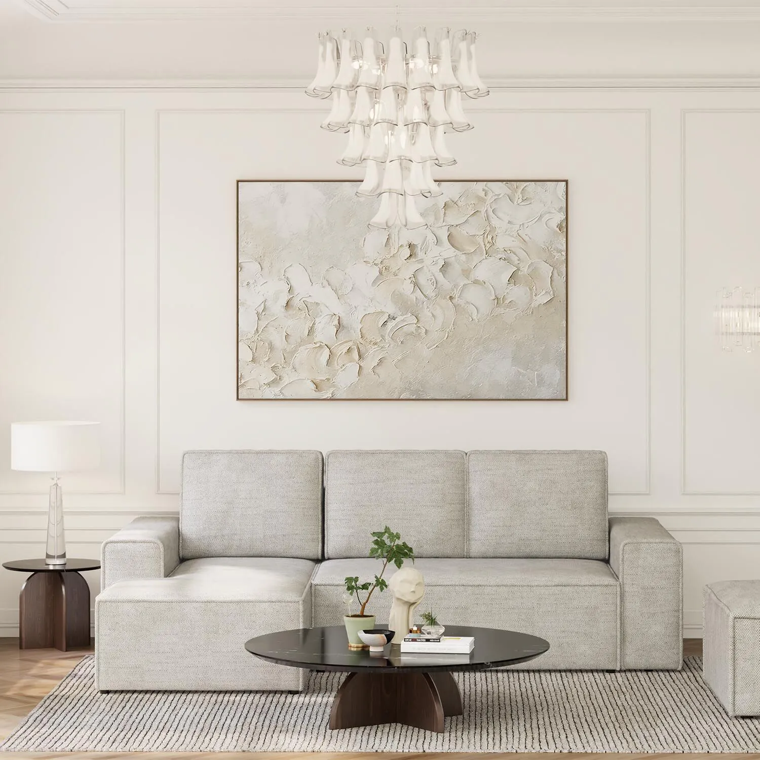 Bäddsoffa Divan Vänster 255cm Greige - Sydney