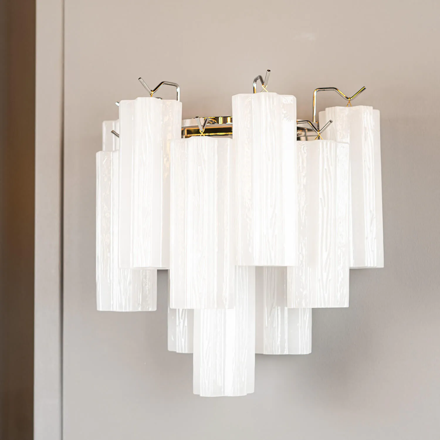 Vägglampa Kristall Opal/Krom - Cagliari