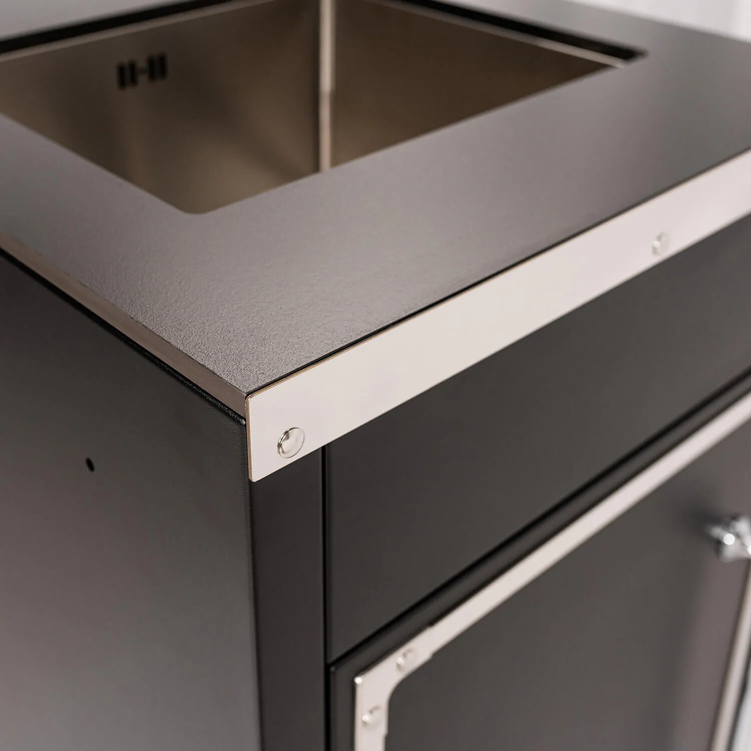 Utekök Modul Vask & Blandare 55cm Svart - Monte Carlo