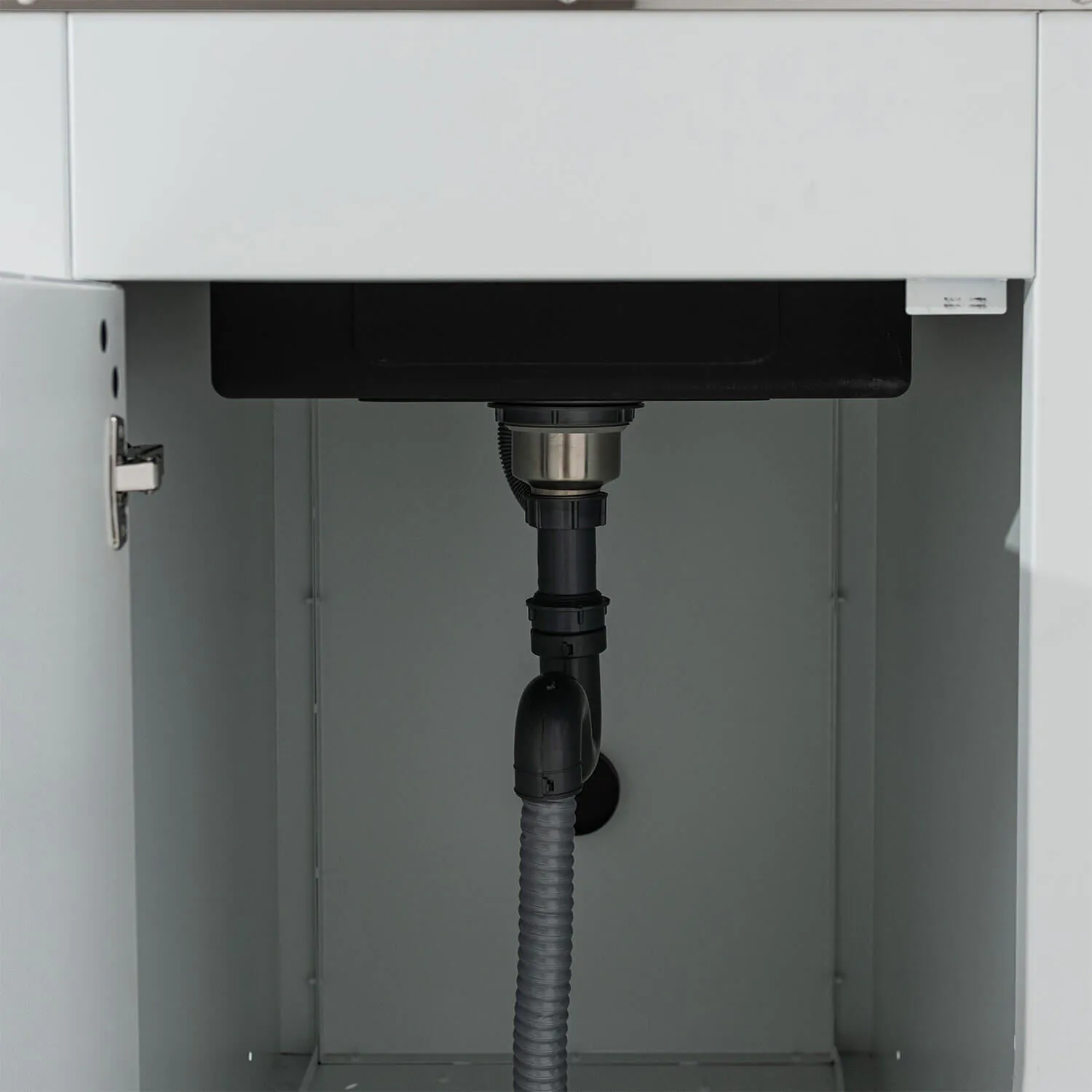 Utekök Modul Vask & Blandare 55cm Vit - Monte Carlo
