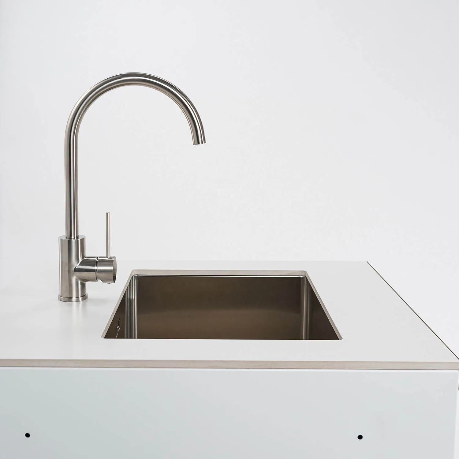 Utekök Modul Vask & Blandare 55cm Vit - Monte Carlo