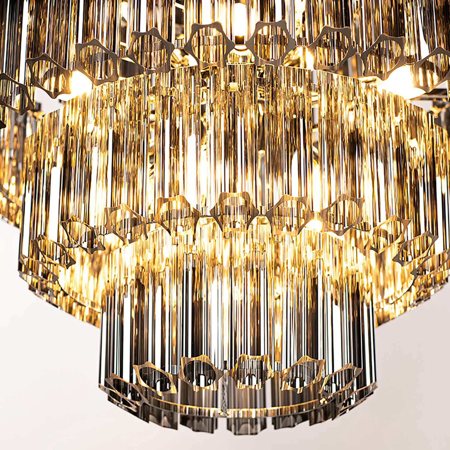 Kristallkrona Ø65cm Krom/Svart - Verona