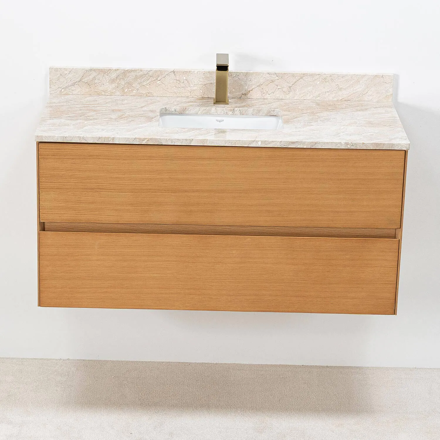 Badrumskommod Ek 100cm Beige Marmor - Marstrand