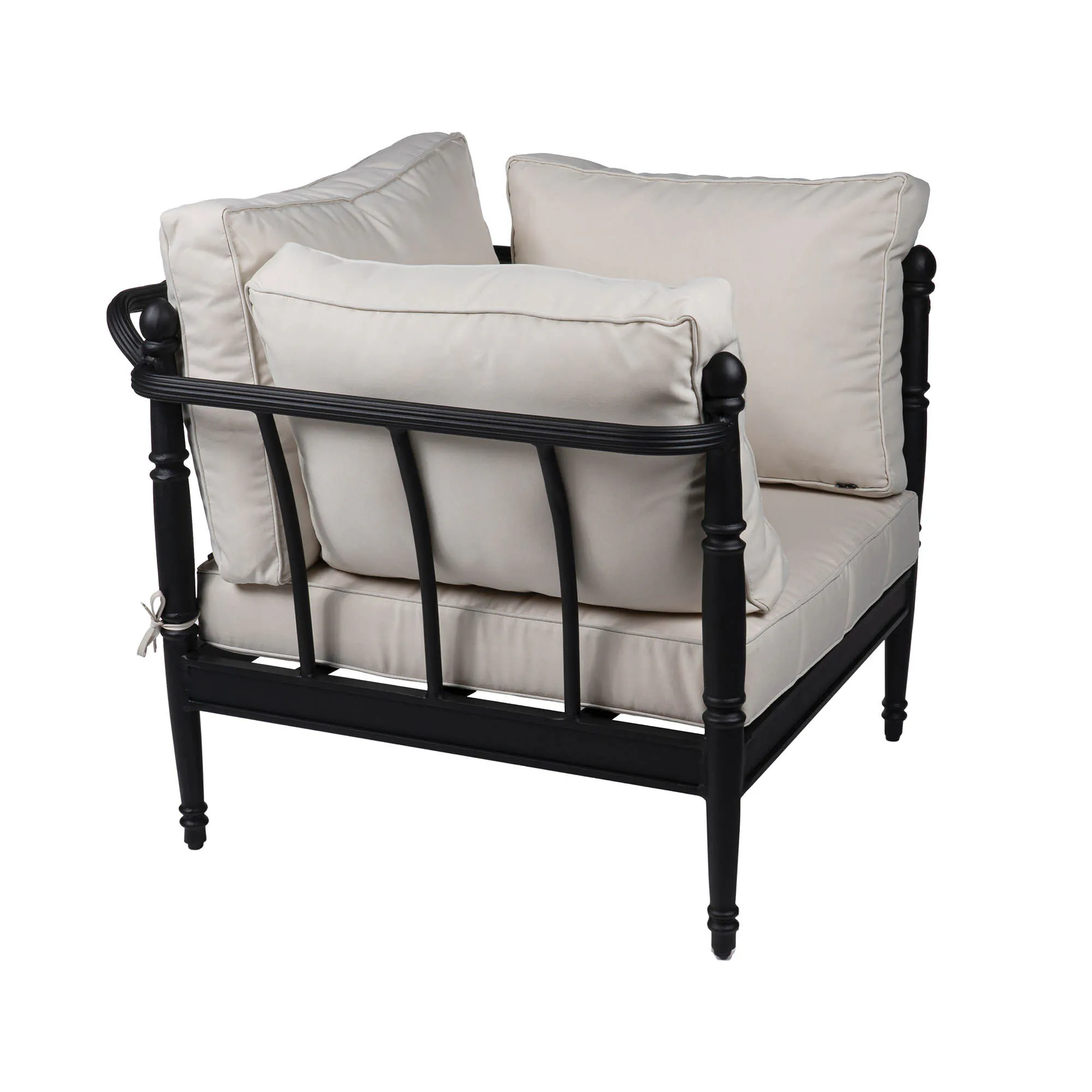 Loungefåtölj Svart Aluminium Capri