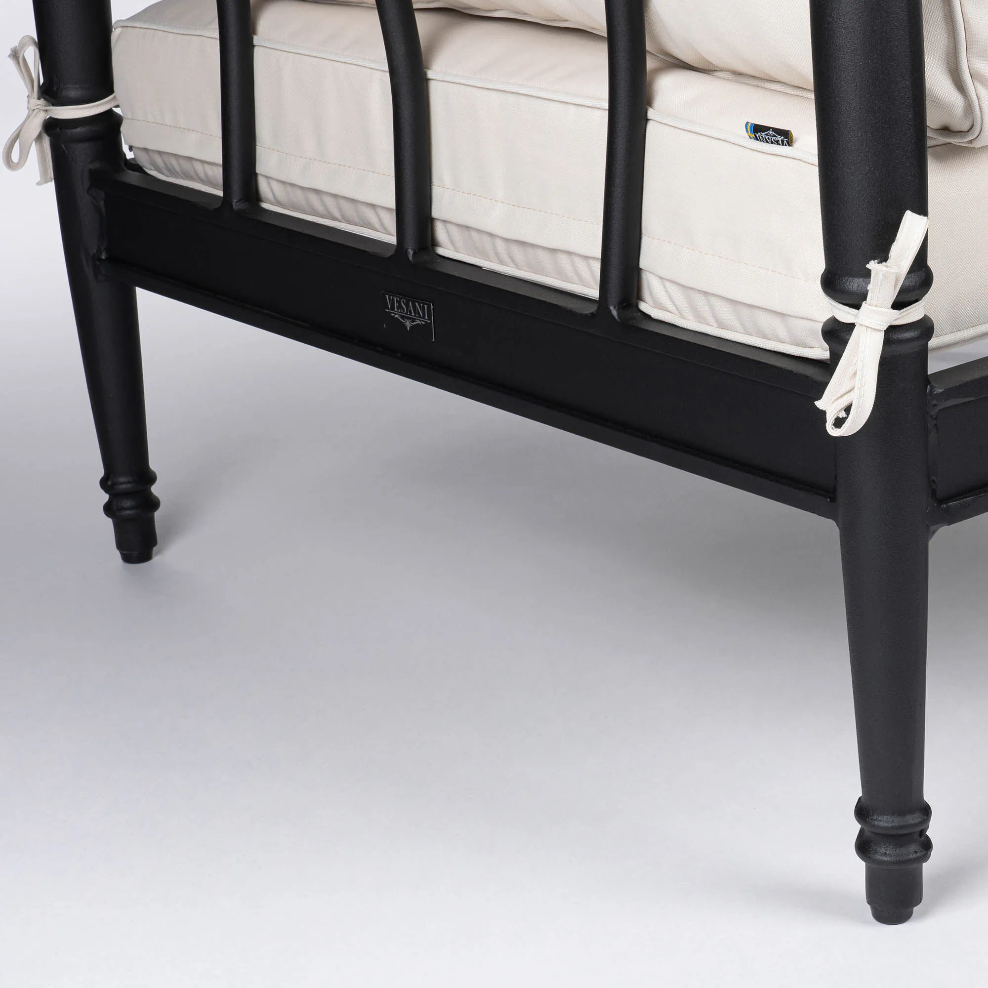 Loungefåtölj Svart Aluminium Capri