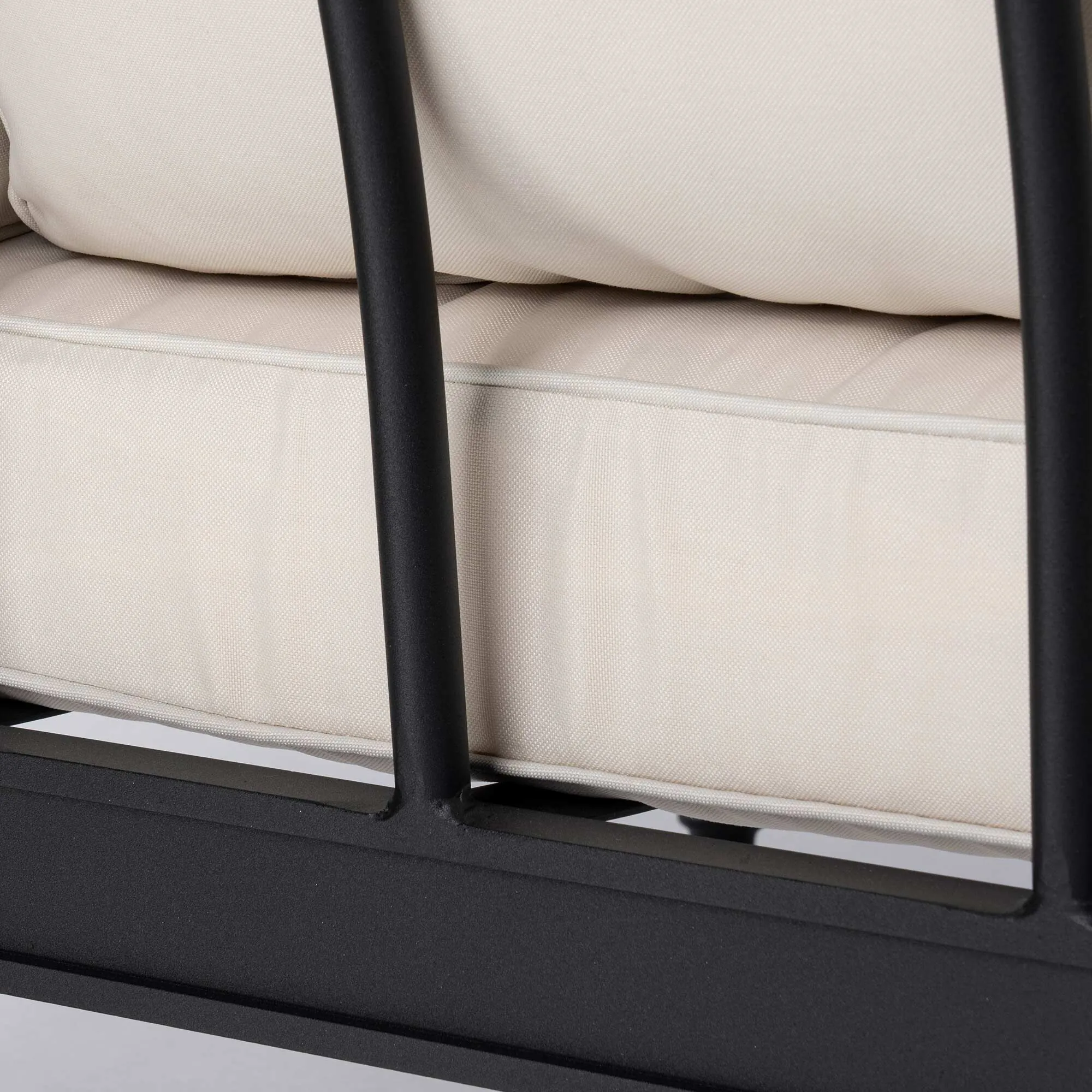 Loungefåtölj Svart Aluminium Capri