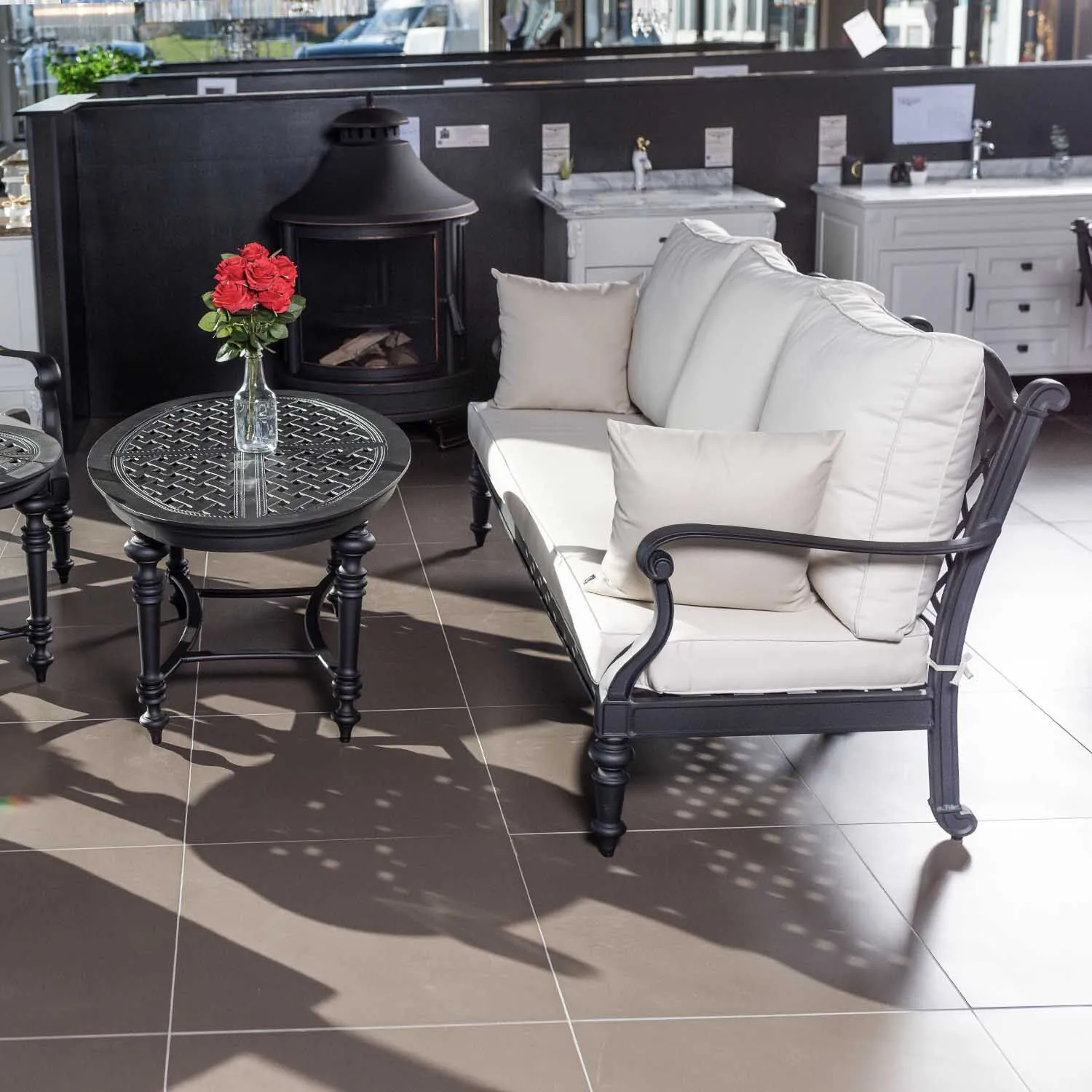 Loungeset Svart Aluminium 5-pers - Florence 