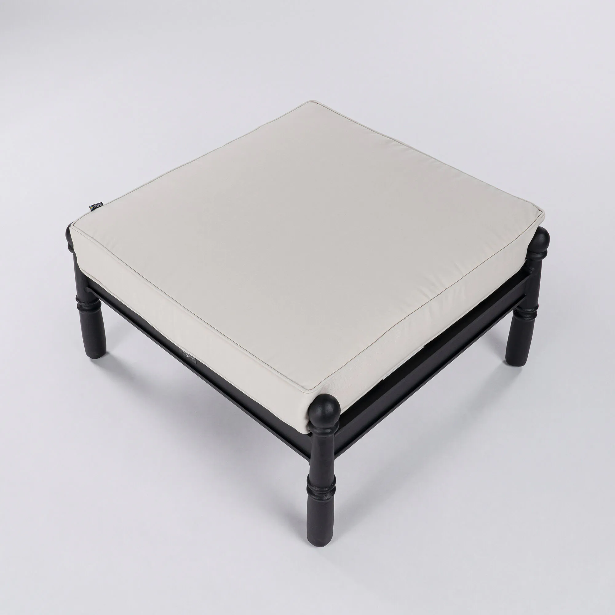 Fotpall Utomhus Svart Aluminium Capri