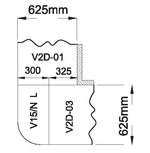 Vit Garderobsmodul Ytterhörn 15/N Höger Panel - Monte Carlo