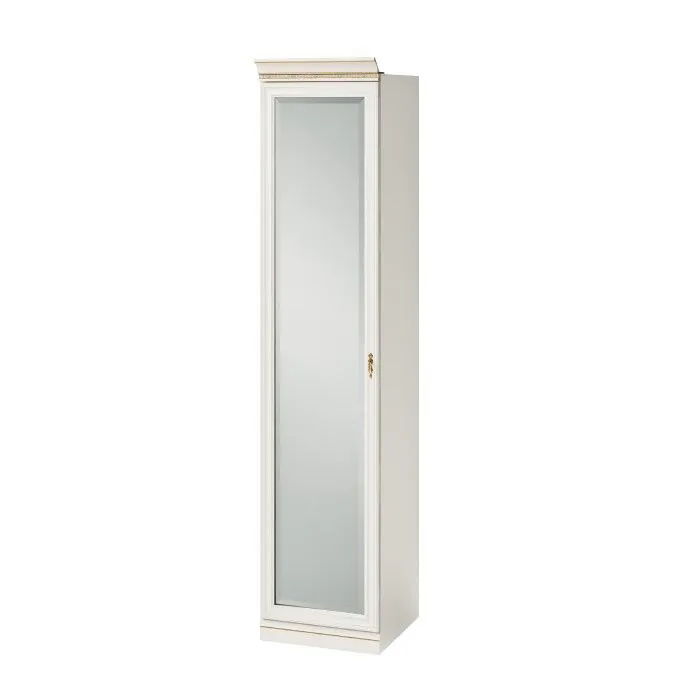 Vit Garderobsmodul 1D-07 Vänster Spegel - Monte Carlo