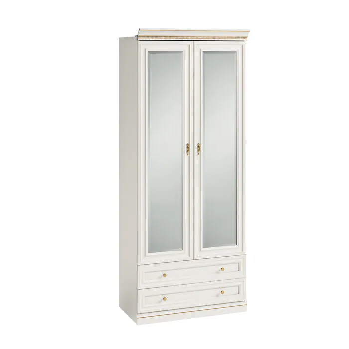 Vit Garderobsmodul 2D-14 Spegel - Monte Carlo