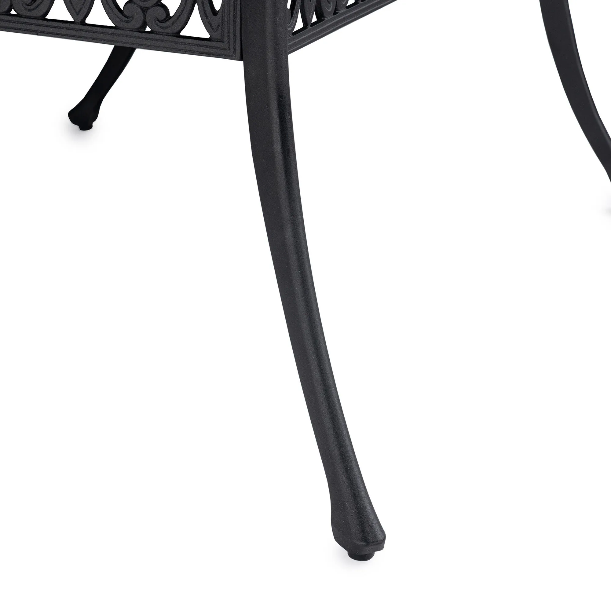 Matgrupp Utomhus 10 stolar Svart Aluminium - Toscana 280cm