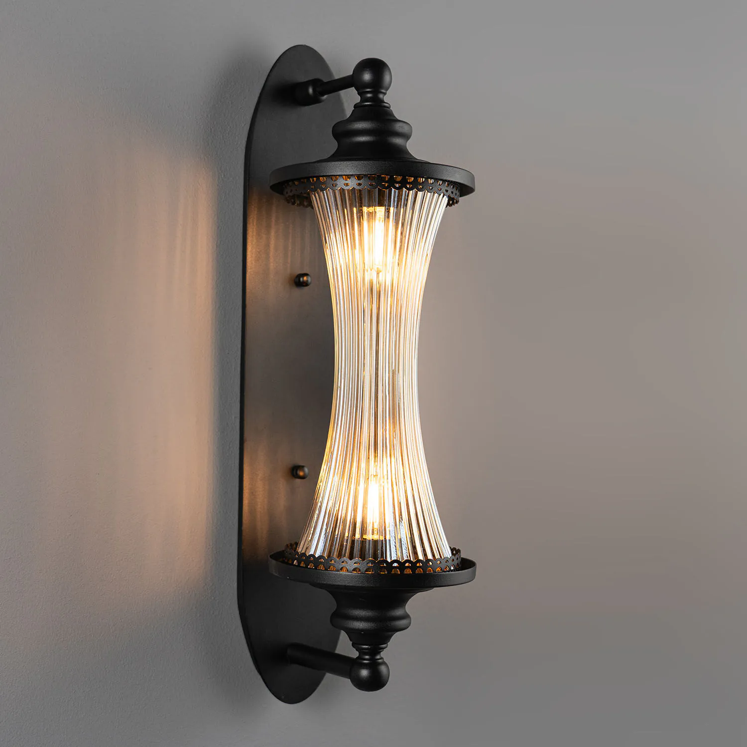 Vägglampa Utomhus Gammaldags Svart H51cm - Liverpool