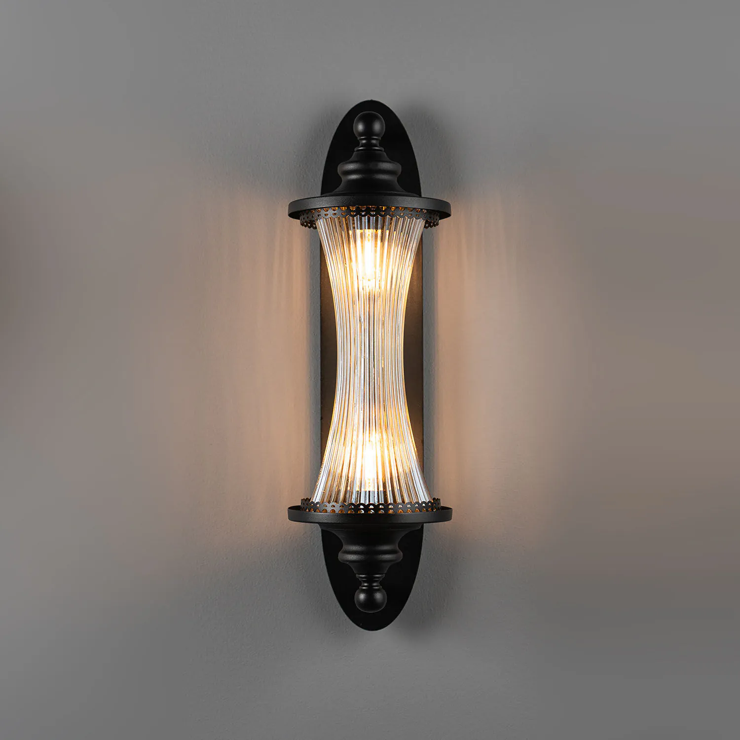 Vägglampa Utomhus Gammaldags Svart H51cm - Liverpool