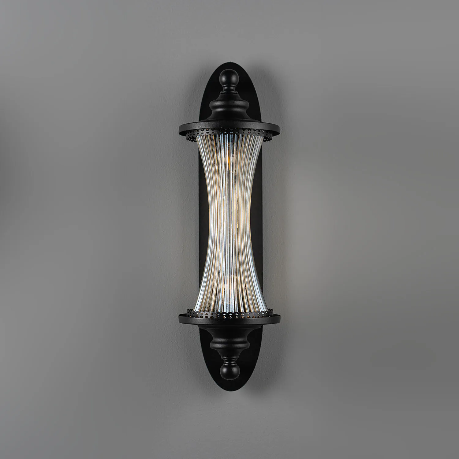 Vägglampa Utomhus Gammaldags Svart H51cm - Liverpool