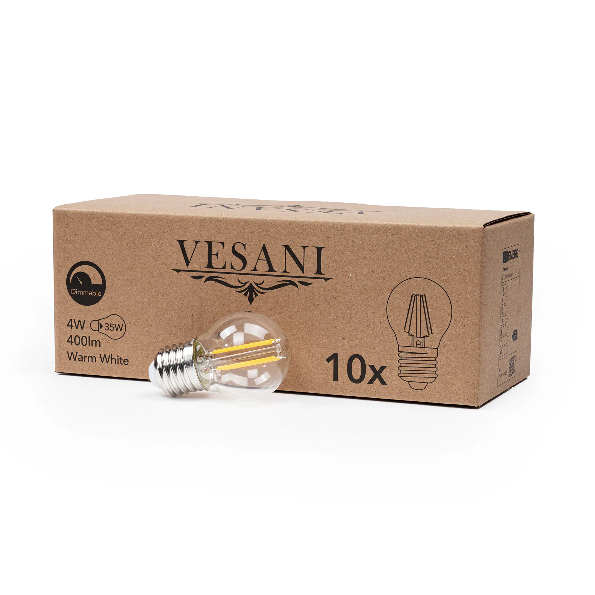 E27 LED Lampa 4W Rund 10P Dimbar