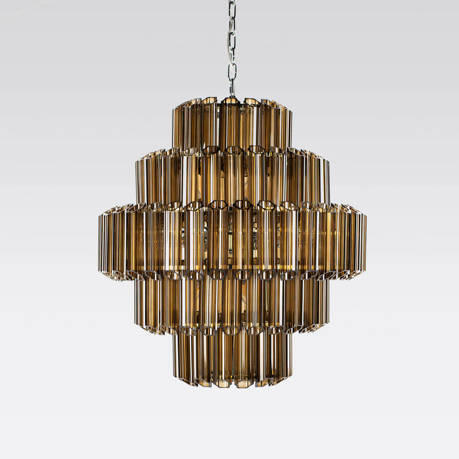 Kristallkrona Ø65cm Verona Krom/Cognac