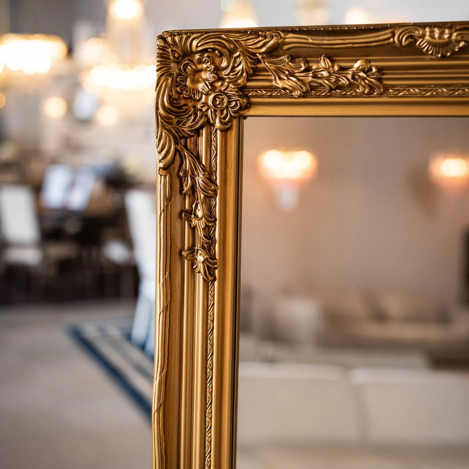 Golvspegel Guld 50x170cm Alfred