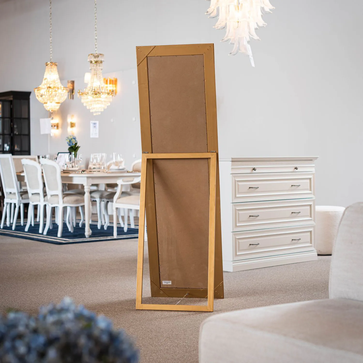 Golvspegel Guld 50x170cm Alfred