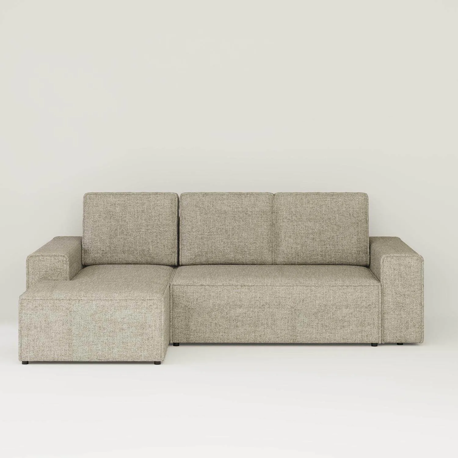 Bäddsoffa Divan Vänster 255cm Grå - Sydney