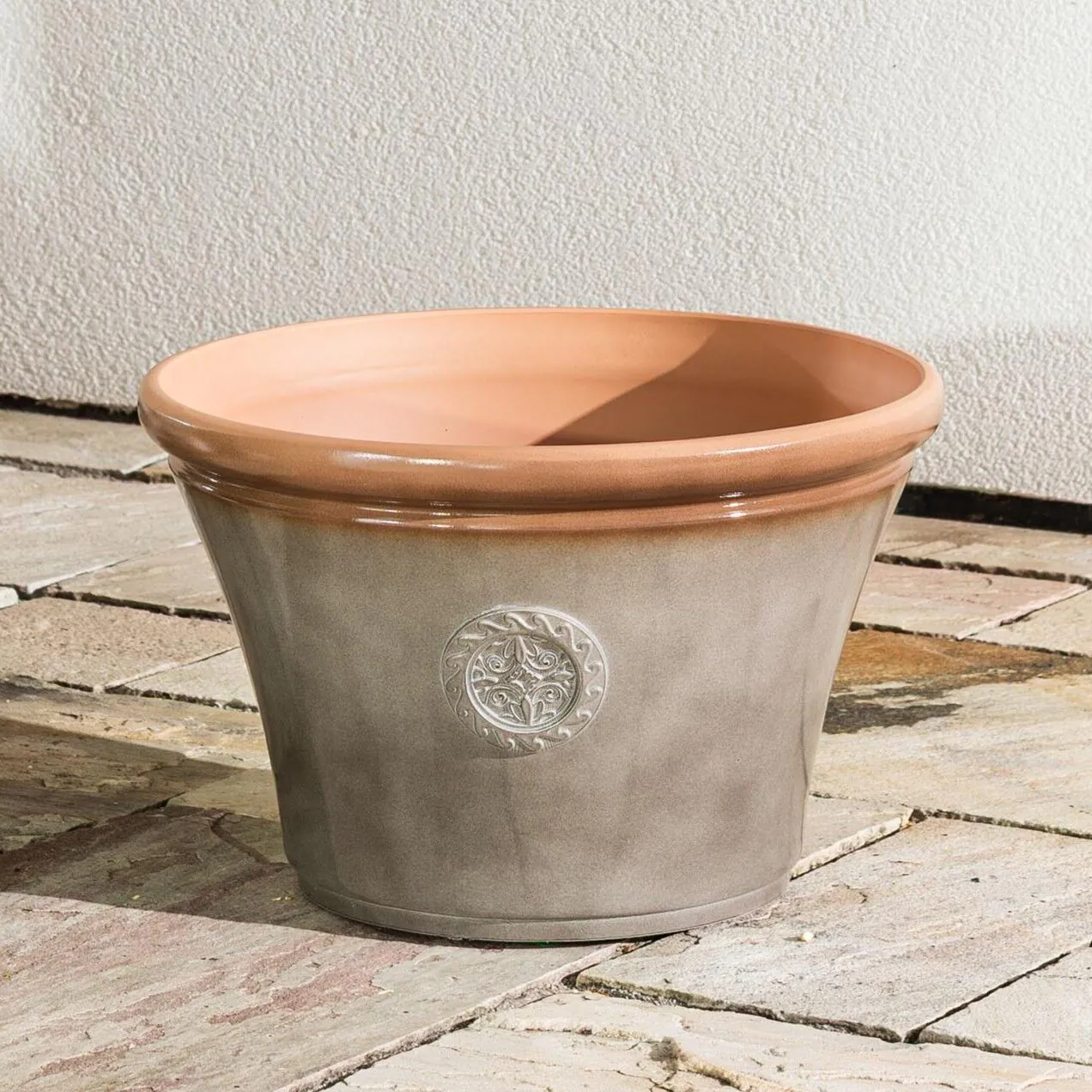 Grå Kruka Utomhus 46x30cm  - Filippa