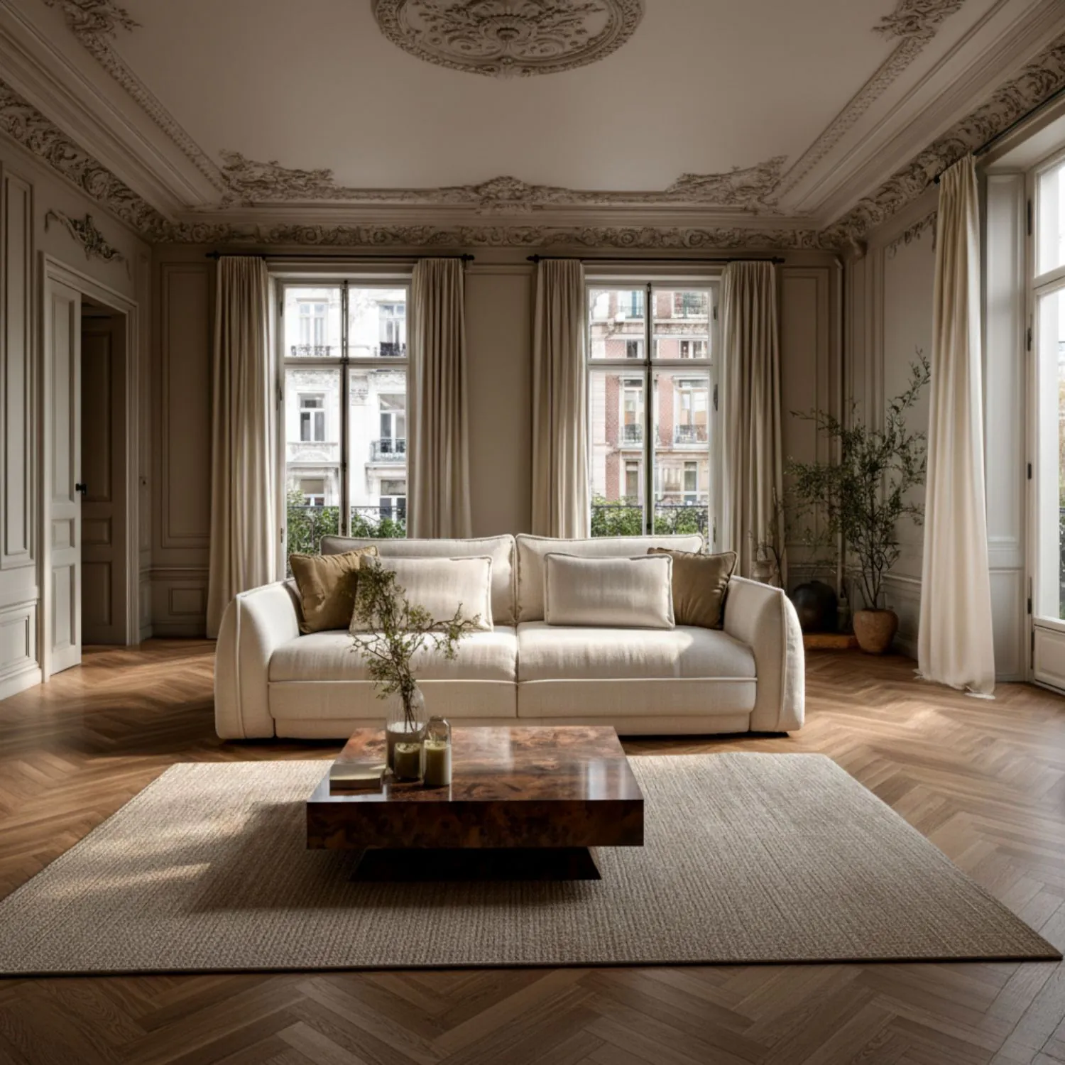 Soffa 3-sits 253cm Greige - Stockholm