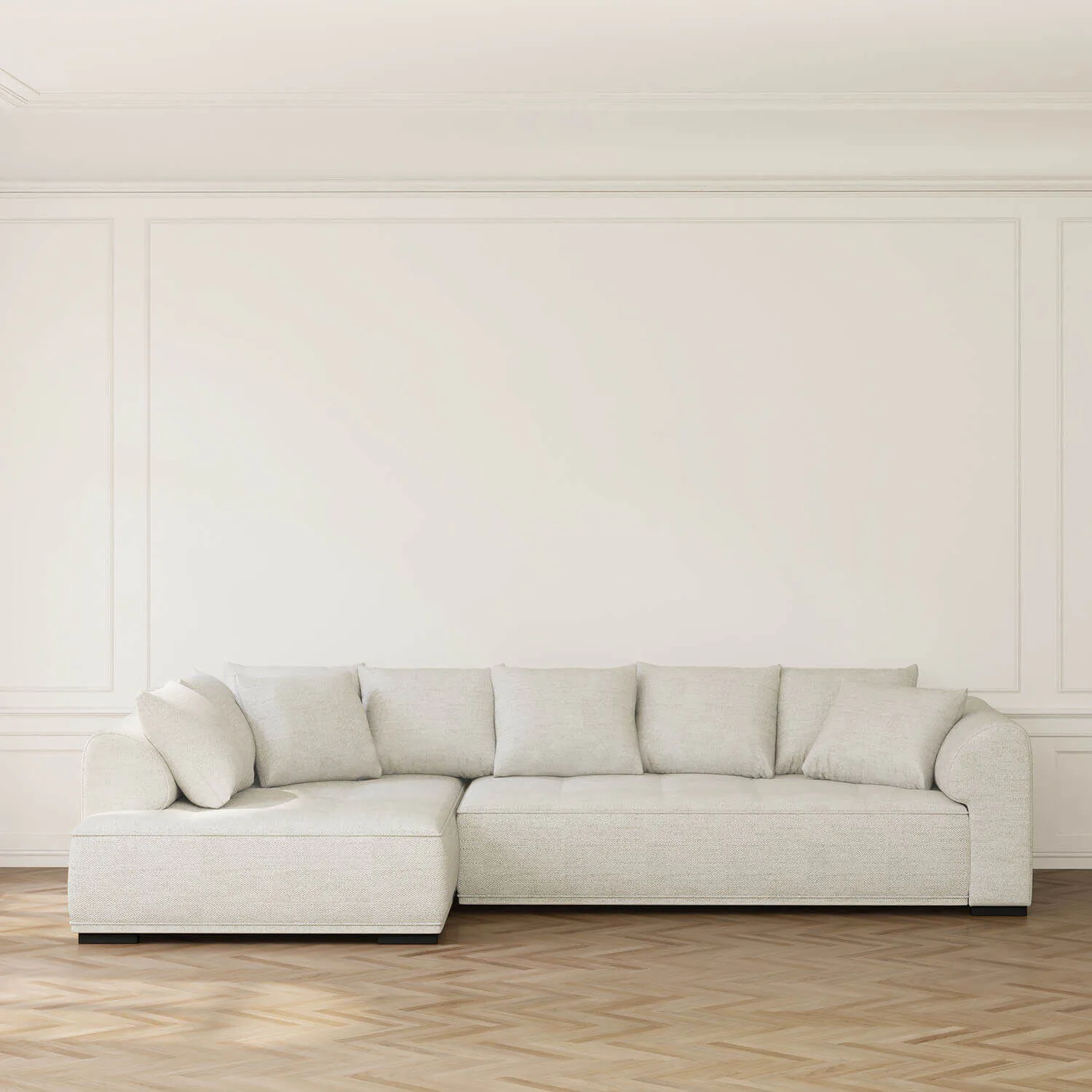 Divansoffa Vänster 325cm Greige - Beverly Hills