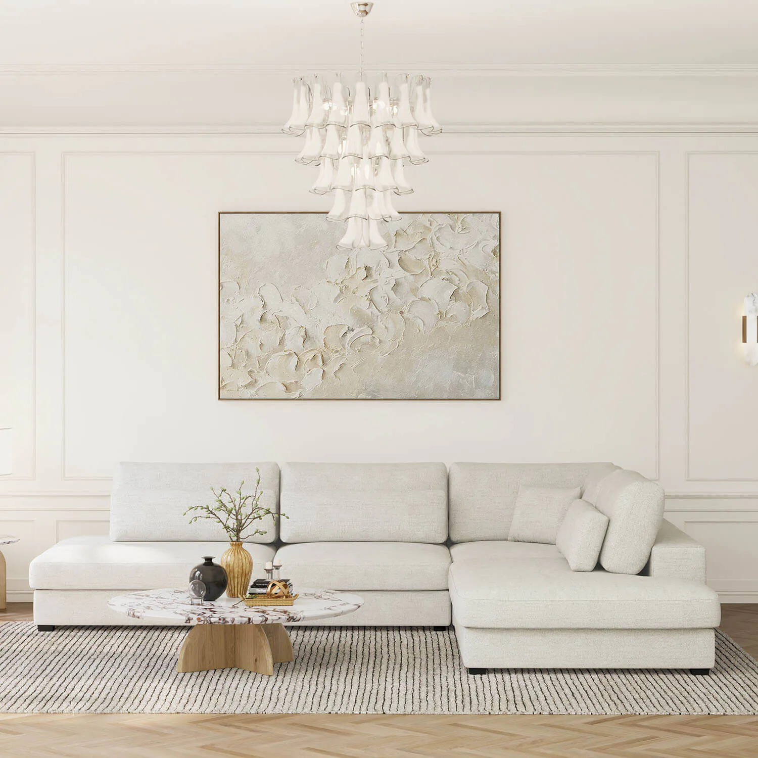 Hörnsoffa 332x244cm Höger Greige - Montecito