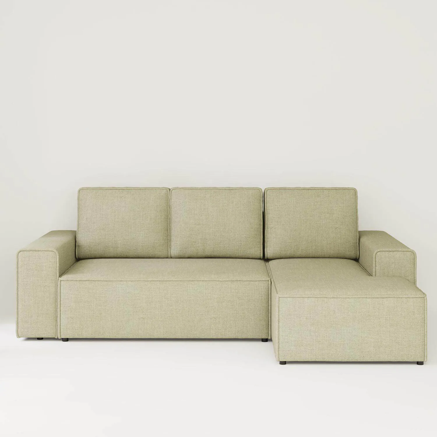 Bäddsoffa Divan Höger 255cm Grön - Sydney